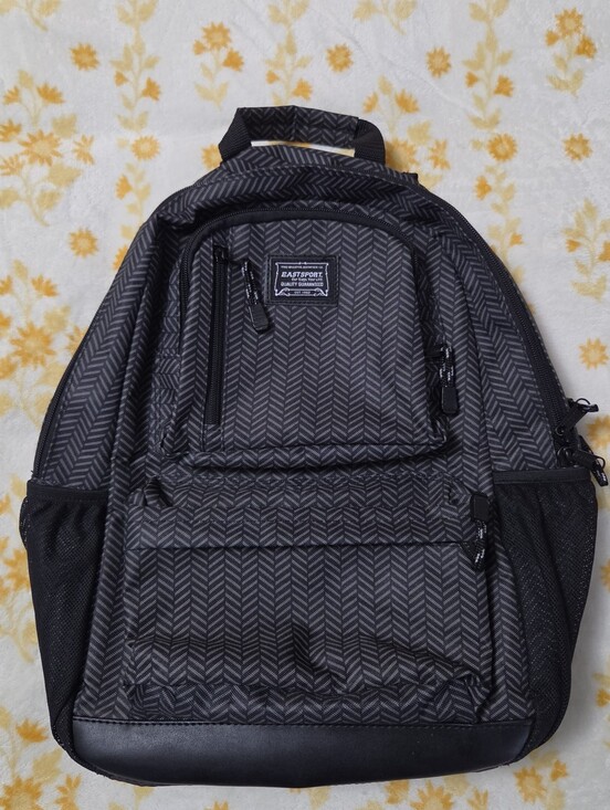 Eastsport Other - Eastsport Tech Backpack Black Gray Chevron Pattern School Travel Laptop Bag